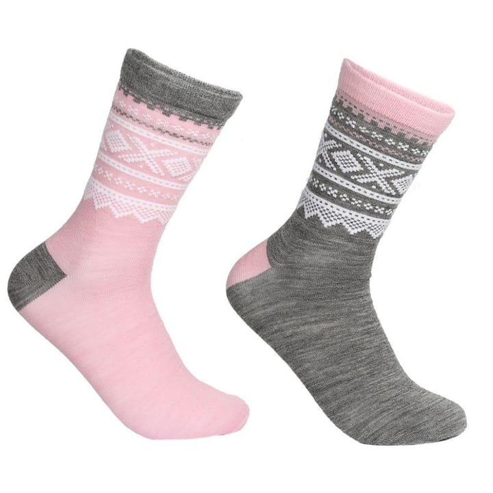 Marius Kids 2-pack Ullsokker Voksen Lotus Pink /Grey Marius Kids