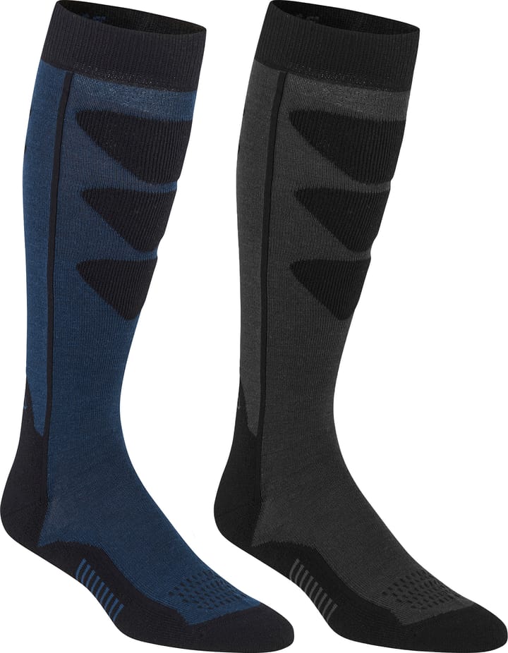 Bula Unisex Alpine Ski Sock 2-Pack Black/navy Bula
