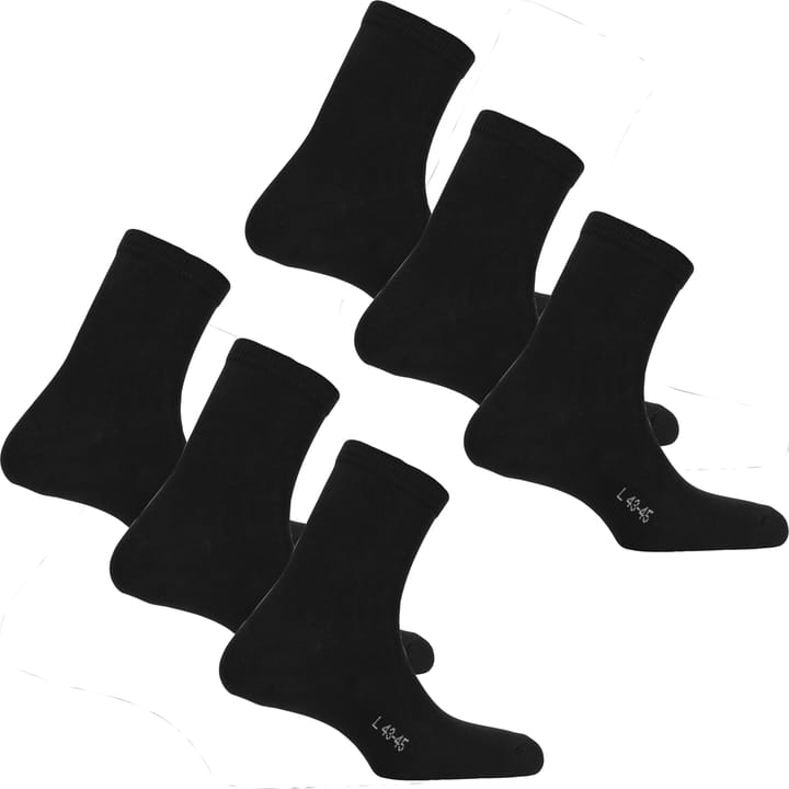 Bula 6pk Cotton Socks Black Bula