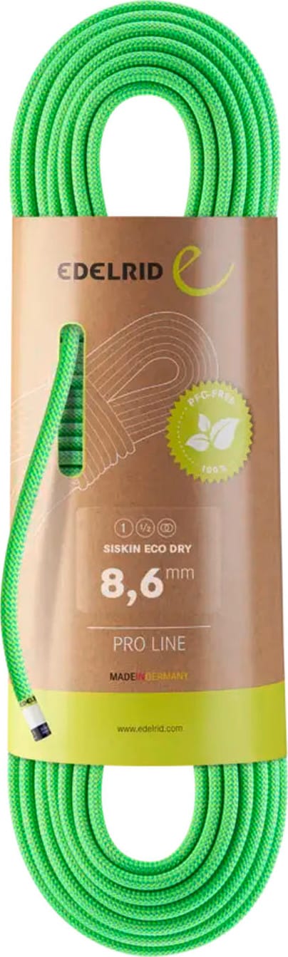 Edelrid Siskin Eco Dry 8,6mm 60 M Neon Green