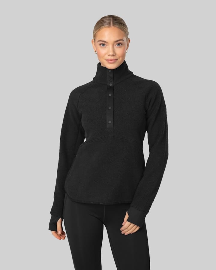 Johaug Women's Fusion Pile Henley Black Johaug Johaug Women's Fusion Pile Henley Black Johaug