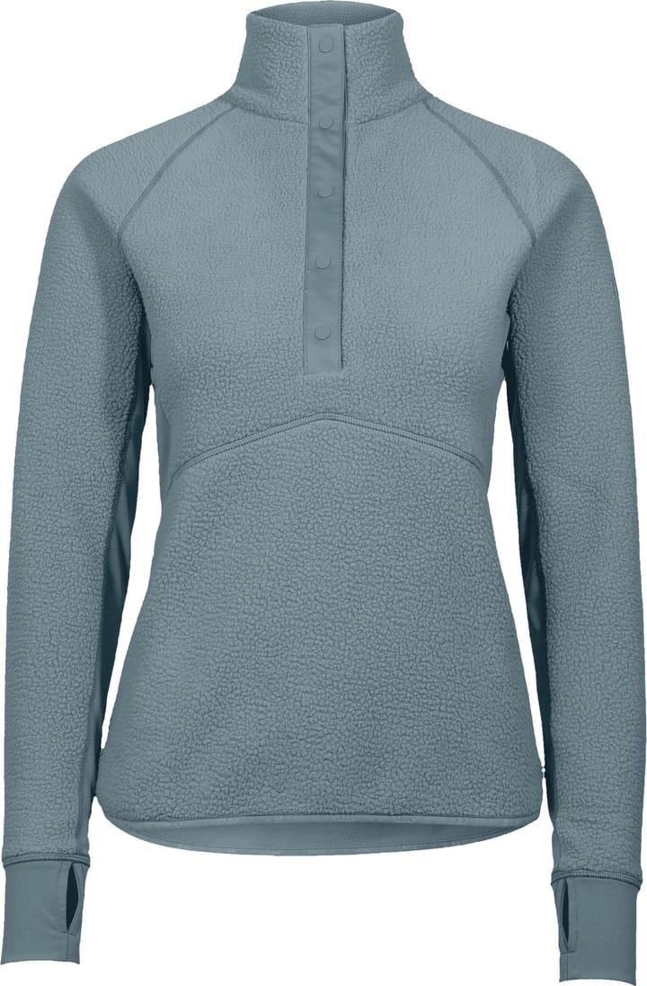 Johaug Women's Fusion Pile Henley Green/blue Johaug