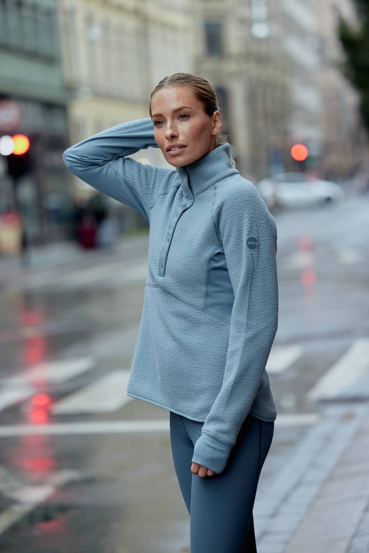 Johaug Women's Fusion Pile Henley Green/blue Johaug