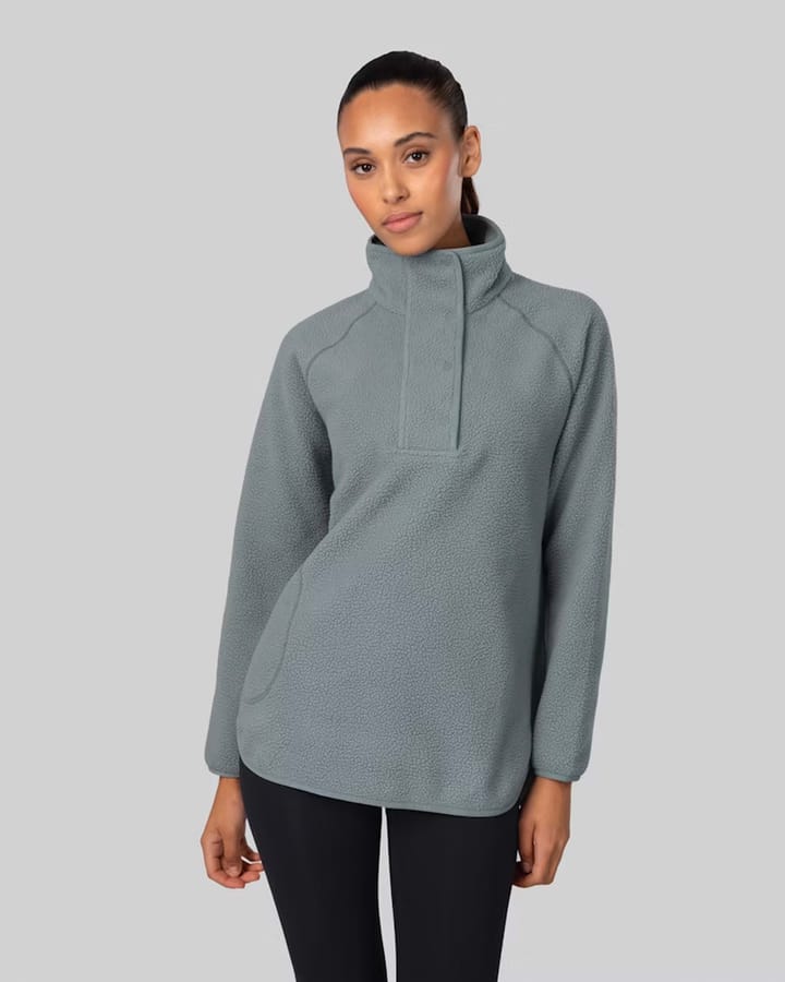 Johaug Women's Fusion Pile Oversized Henley Green/blue Johaug Johaug Women's Fusion Pile Oversized Henley Green/blue Johaug