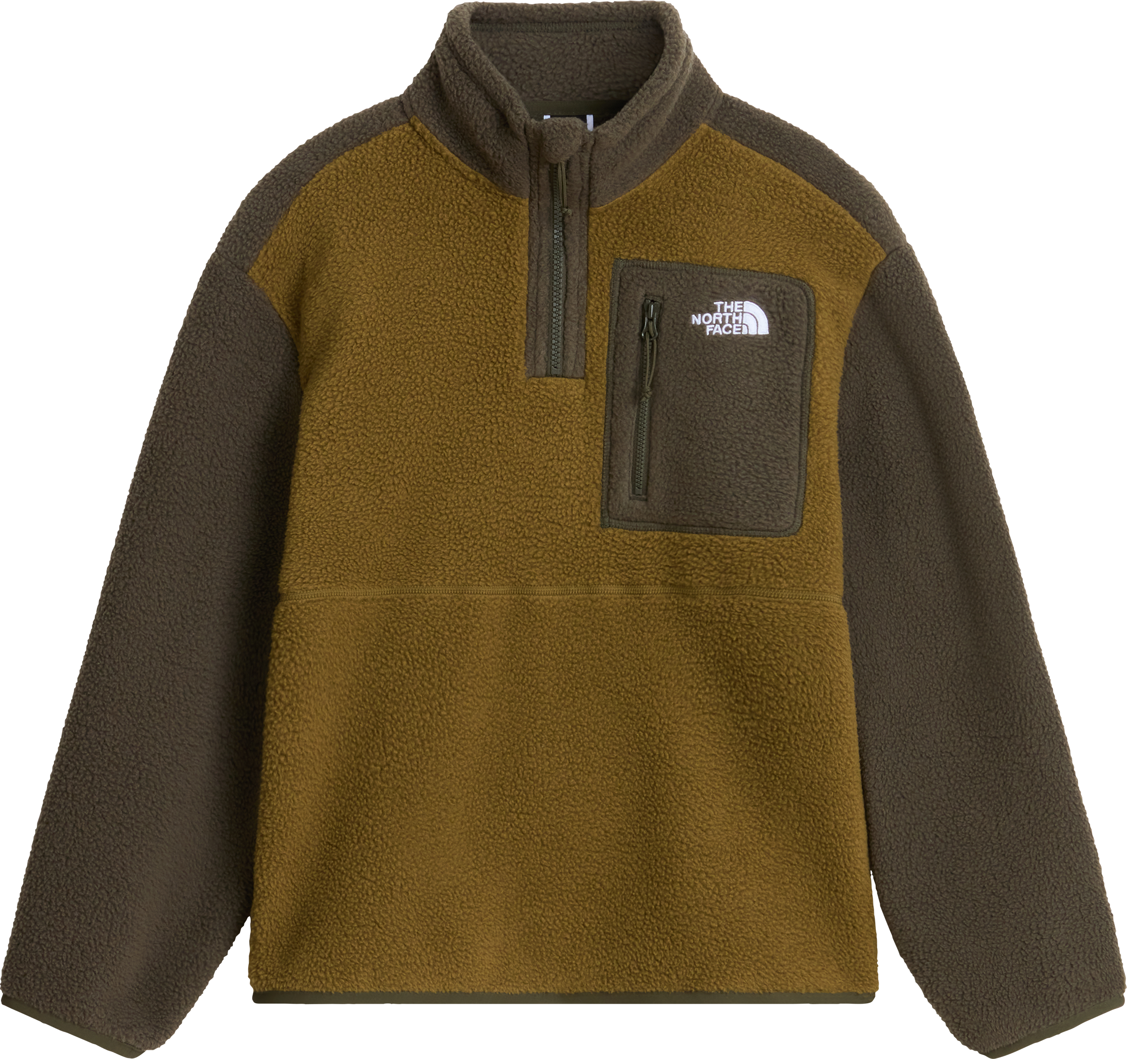 The North Face Teens' Yumiori 1/4 Zip Fleece Jacket Caraway Seed/New Taupe Green