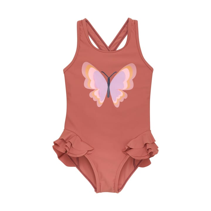 Color Kids Swimsuit W. Application Dusty Cedar Color Kids