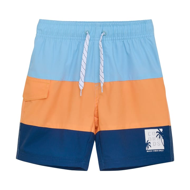 Color Kids Swim Long Shorts, Colorblock Tangerine Color Kids Color Kids Swim Long Shorts, Colorblock Tangerine Color Kids