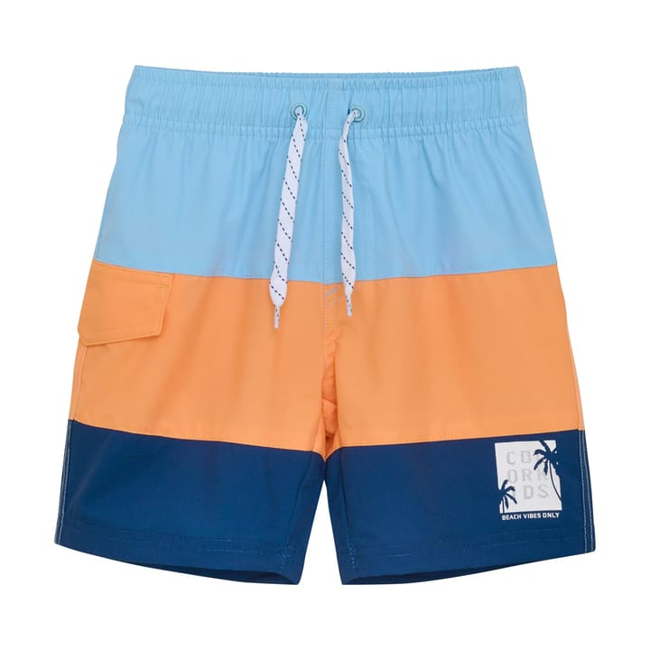 Color Kids Swim Long Shorts, Colorblock Tangerine Color Kids