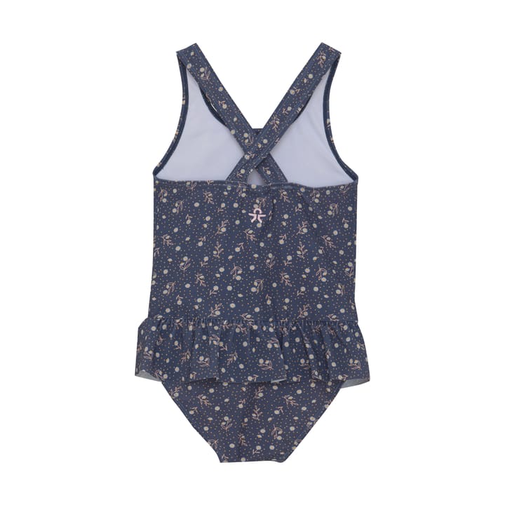 Color Kids Swimsuit W. Skirt, Aop Vintage Indigo Color Kids