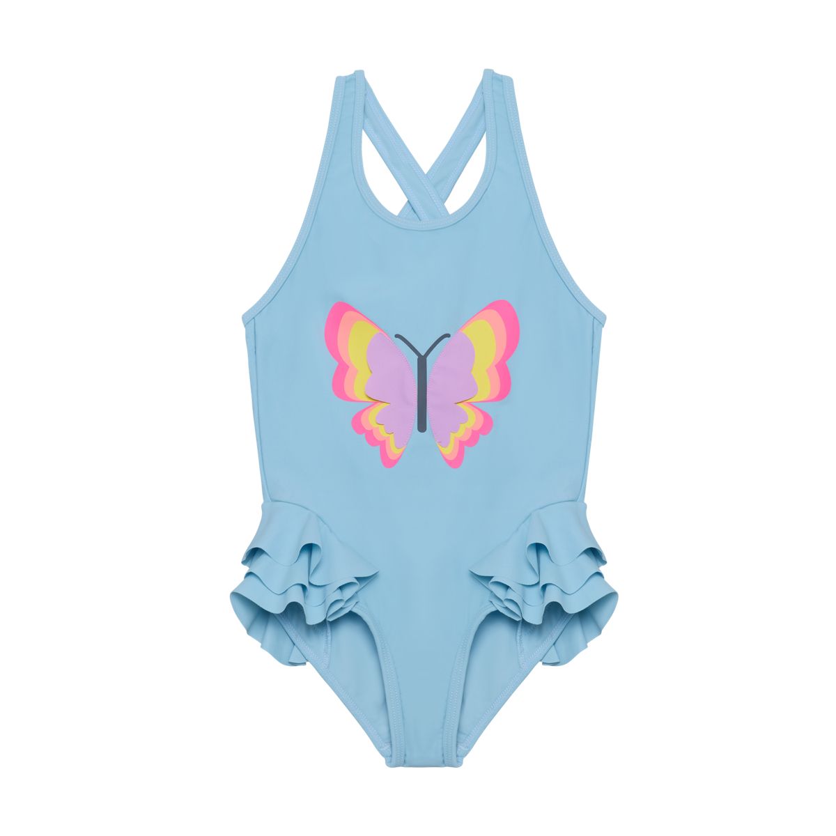 Color Kids Swimsuit W. Application Cerulean