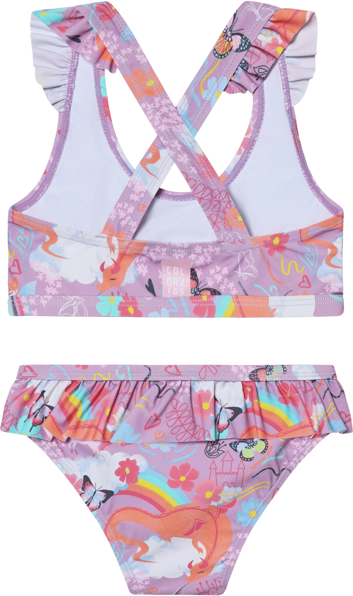 Color Kids Kids' Bikini With Short Skirt Aop Lavender Mist Color Kids