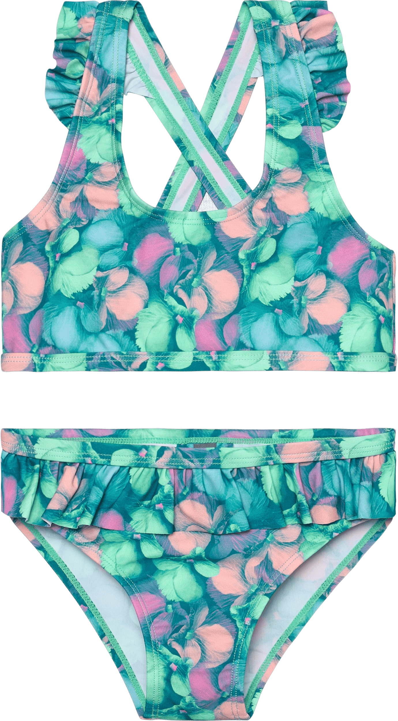 Color Kids Kids' Bikini With Short Skirt Aop Cabbage