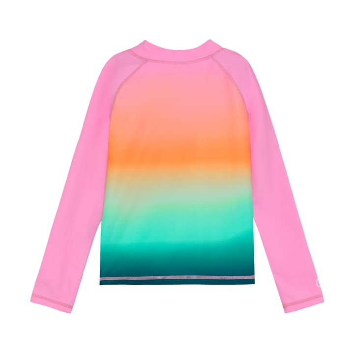 Color Kids T-Shirt L/S W. Chest Print Begonia Pink Color Kids