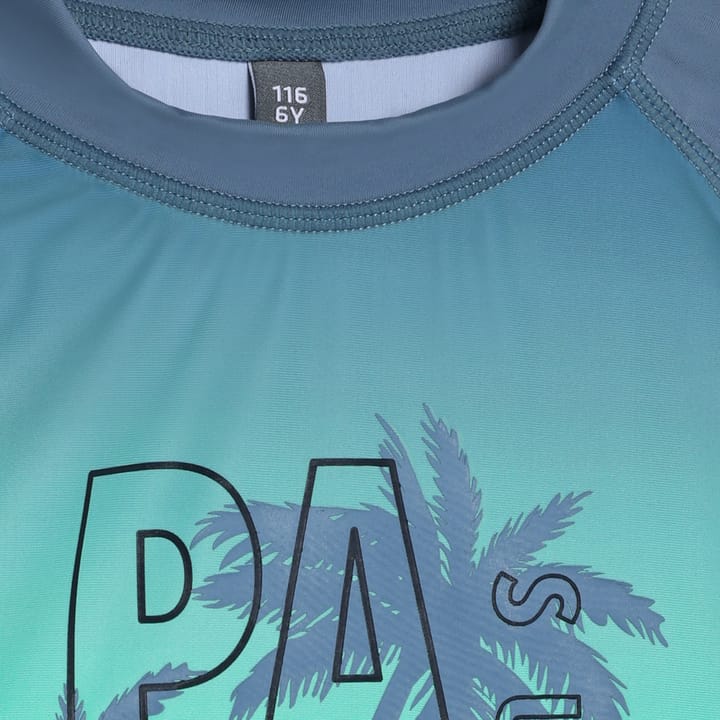 Color Kids T-Shirt L/S W. Chest Print Coronet Blue Color Kids