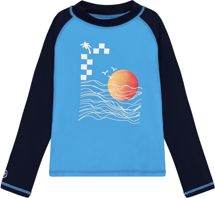 Color Kids Kids' T-Shirt L/S With Chest Print Azure Blue Color Kids