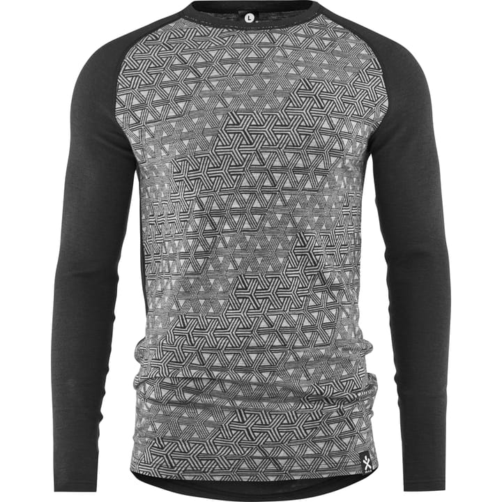 Bula Men's Geo Merino Wool Crew Dgrey Bula