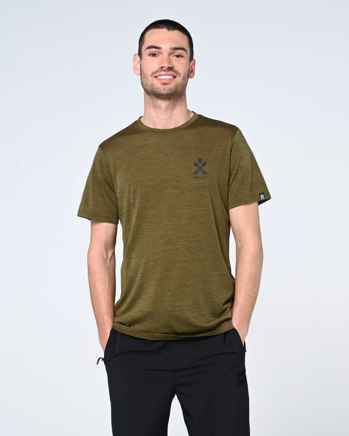 Bula Men's Pacific Solid Merino Wool Tee Moss Bula
