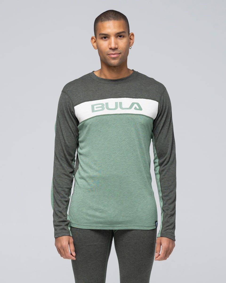 Bula Men's Retro Merino Wool Crew Ivy