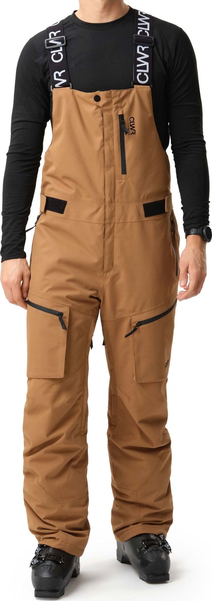 ColourWear Men's Slash Bib Pants Workwear Brown ColourWear