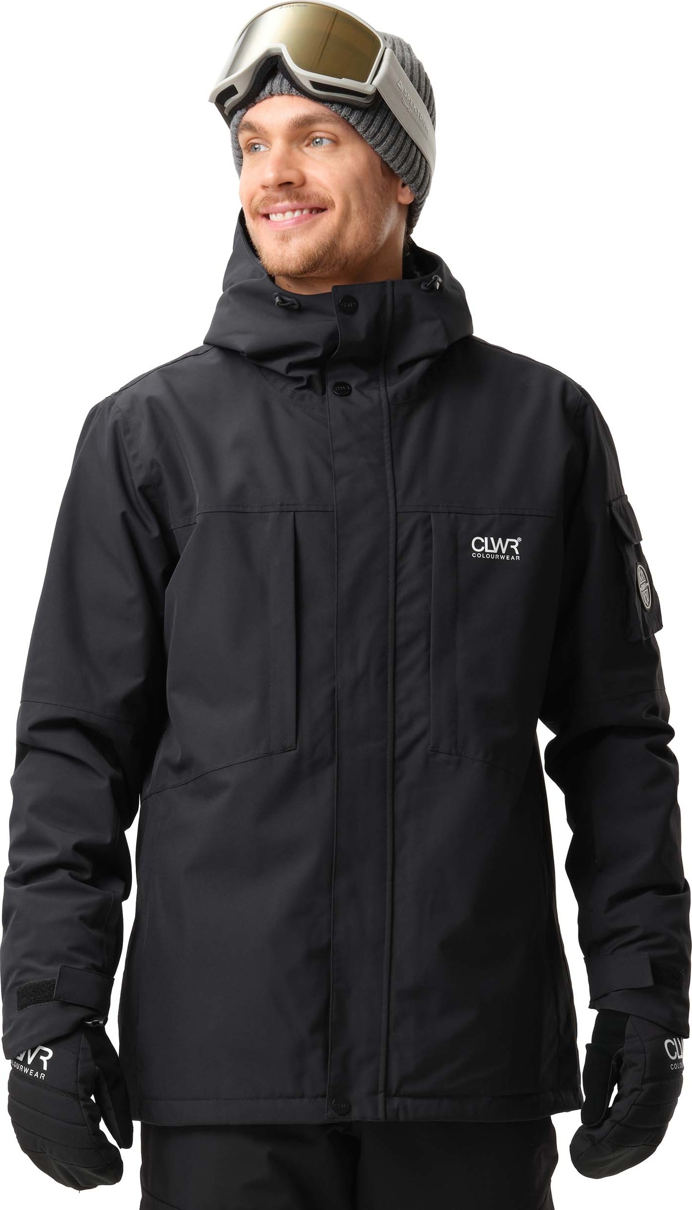 ColourWear Men's Eagle Jacket Black Skijakker fôrede M