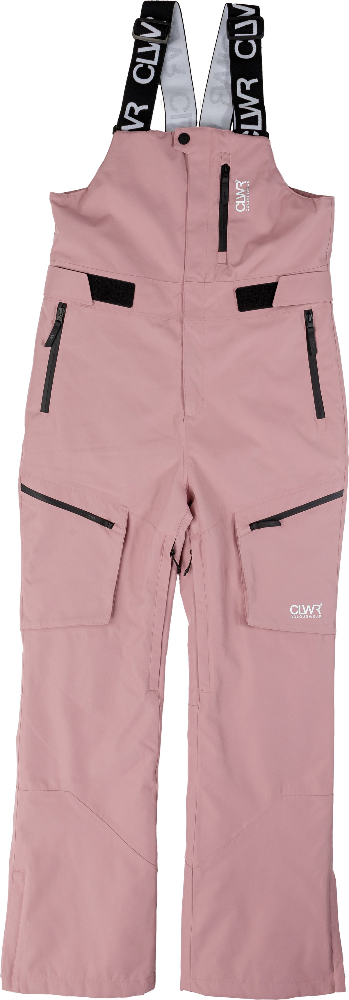 ColourWear Women's Slash Bib Pants Dark Rose