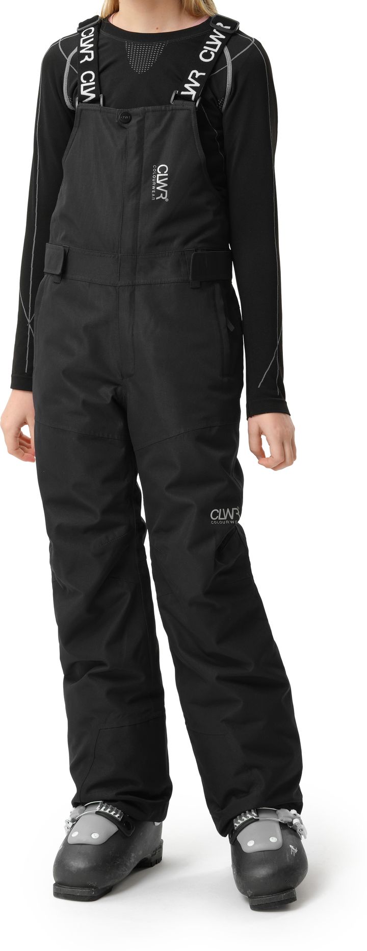 ColourWear Juniors' Slash Bib Pants Black ColourWear