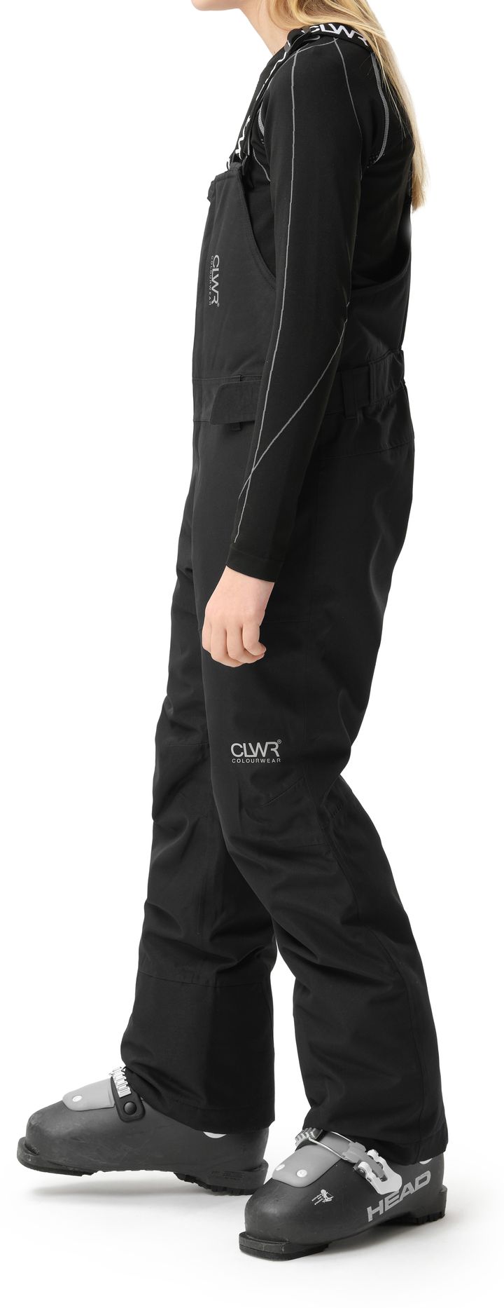 ColourWear Juniors' Slash Bib Pants Black ColourWear