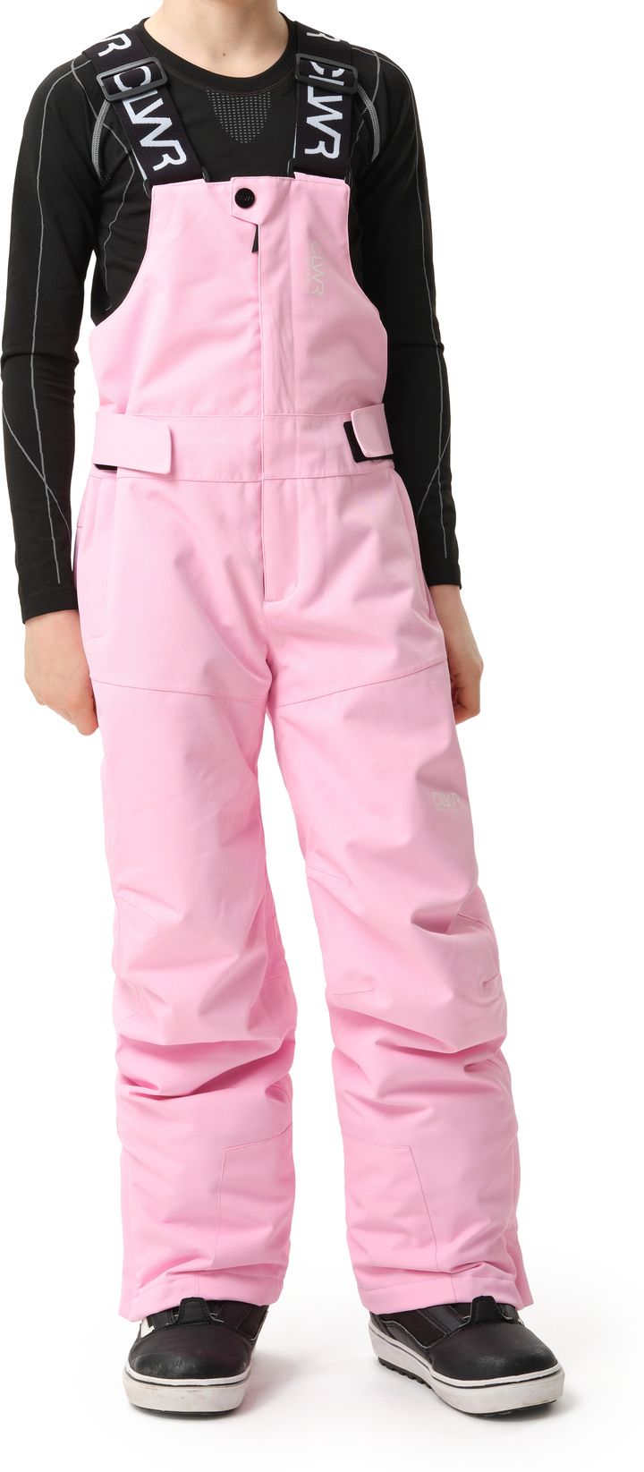 ColourWear Juniors' Slash Bib Pants Light Pink ColourWear