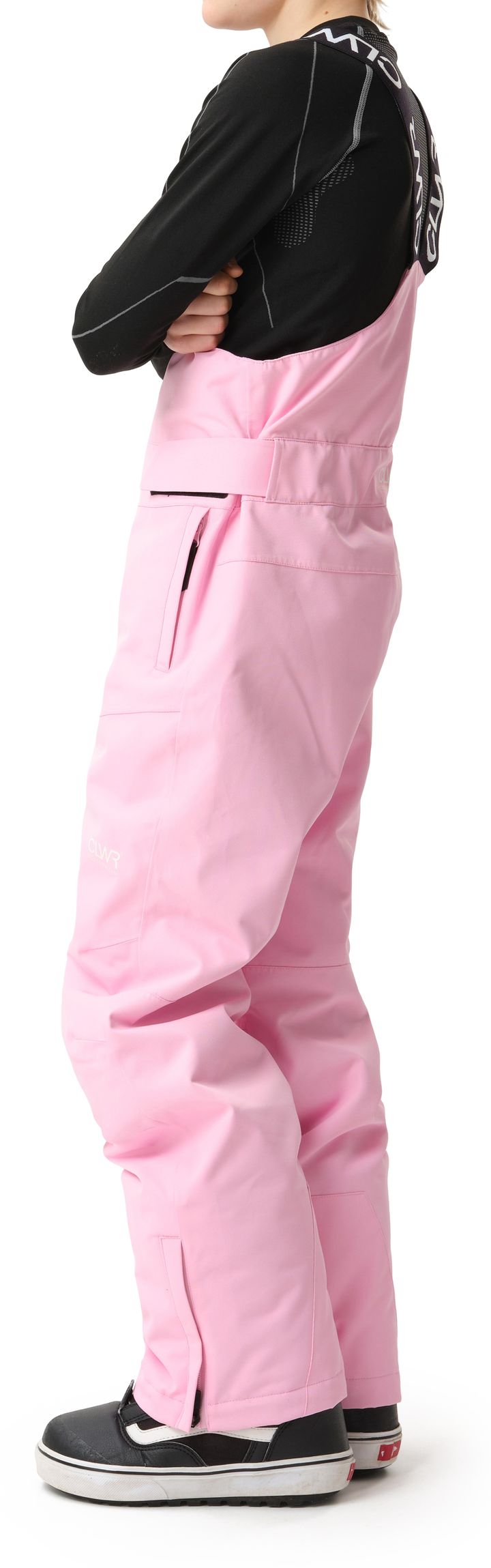 ColourWear Juniors' Slash Bib Pants Light Pink ColourWear