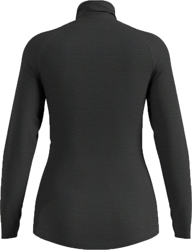 Odlo Women's Tn L/S Halfzip Natural  Grey Melange - Dark Grey Melange Odlo