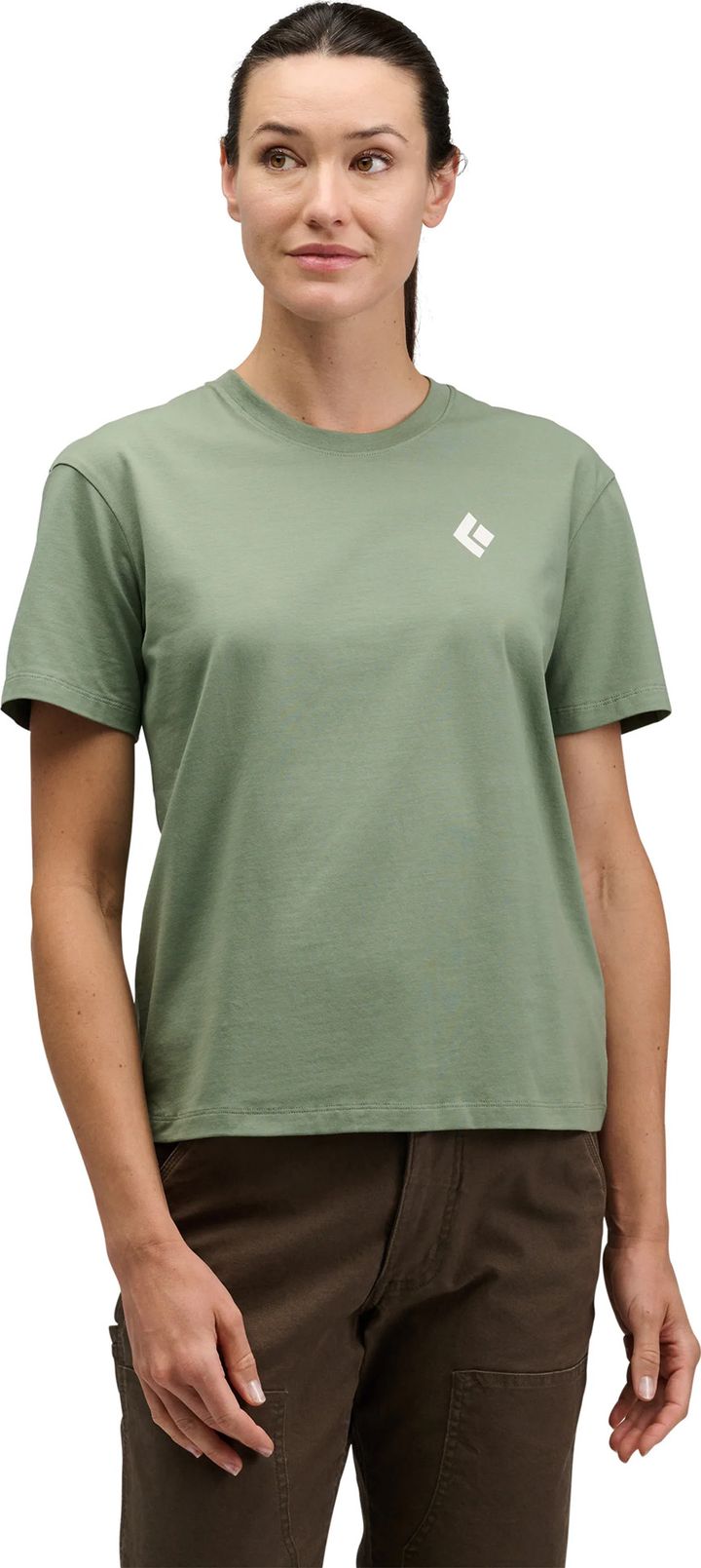 Black Diamond W Equipment For Alpinist SS Tee Laurel Green Black Diamond