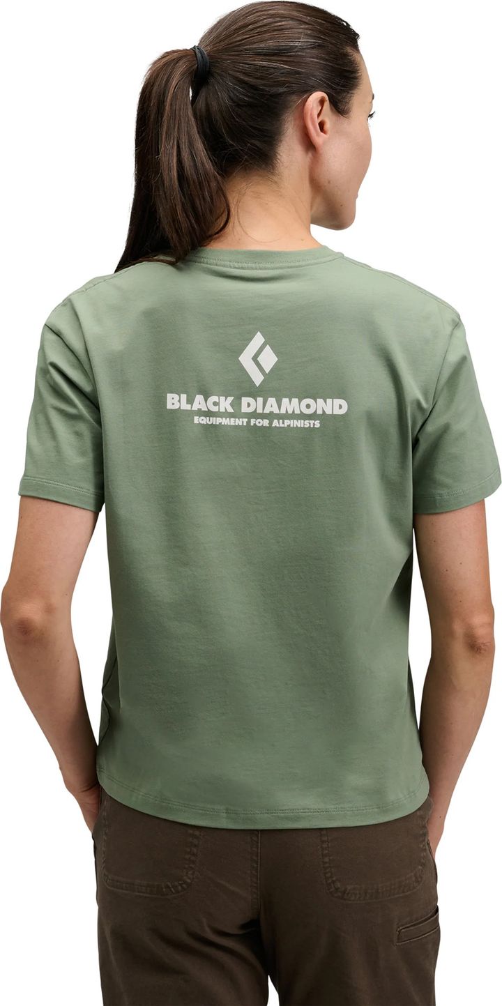 Black Diamond W Equipment For Alpinist SS Tee Laurel Green Black Diamond