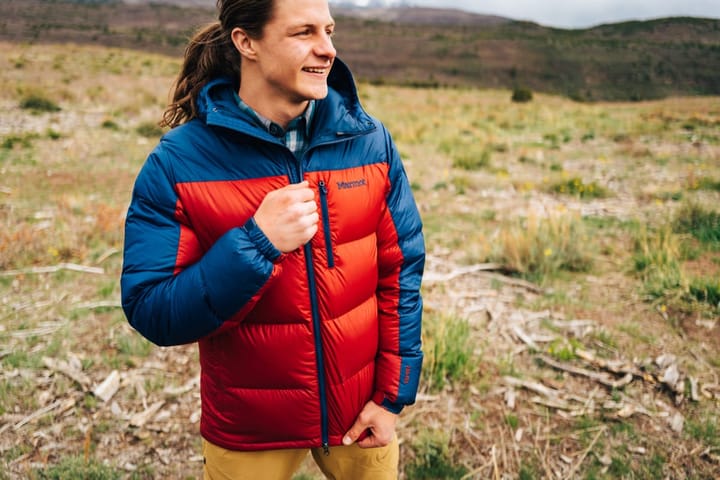 Marmot Men's Guides Down Hoody Brick/Arctic Navy Marmot Marmot Men's Guides Down Hoody Brick/Arctic Navy Marmot