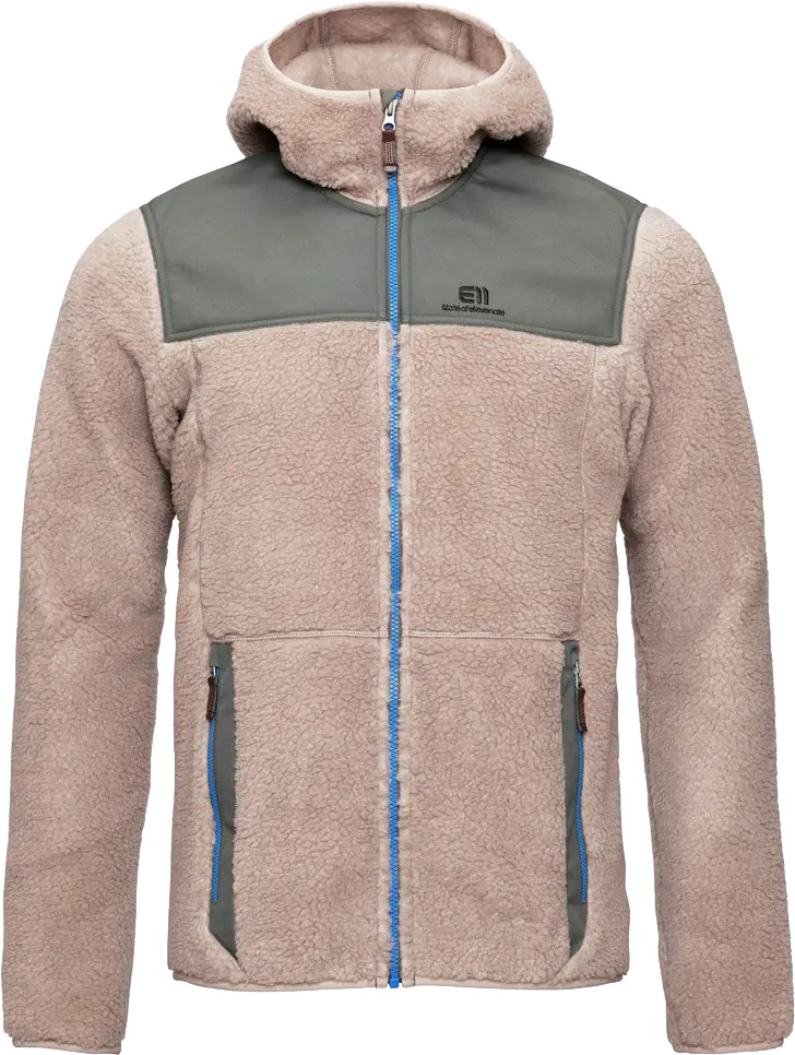Elevenate Men's Glacier Pile Hood Ginger Beige Mellomlag trøyer M