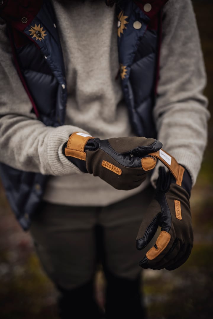 Hestra Ergo Grip Active Wool Terry - 5 Finger Dark Forest/Black Hestra