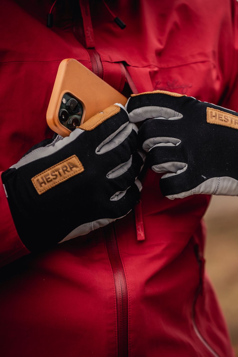 Hestra Ergo Grip Active Wool Terry - 5 Finger Black/Off White