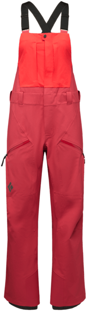 Black Diamond Women's Recon Stretch Bibs Coral Red-mineral Red Black Diamond
