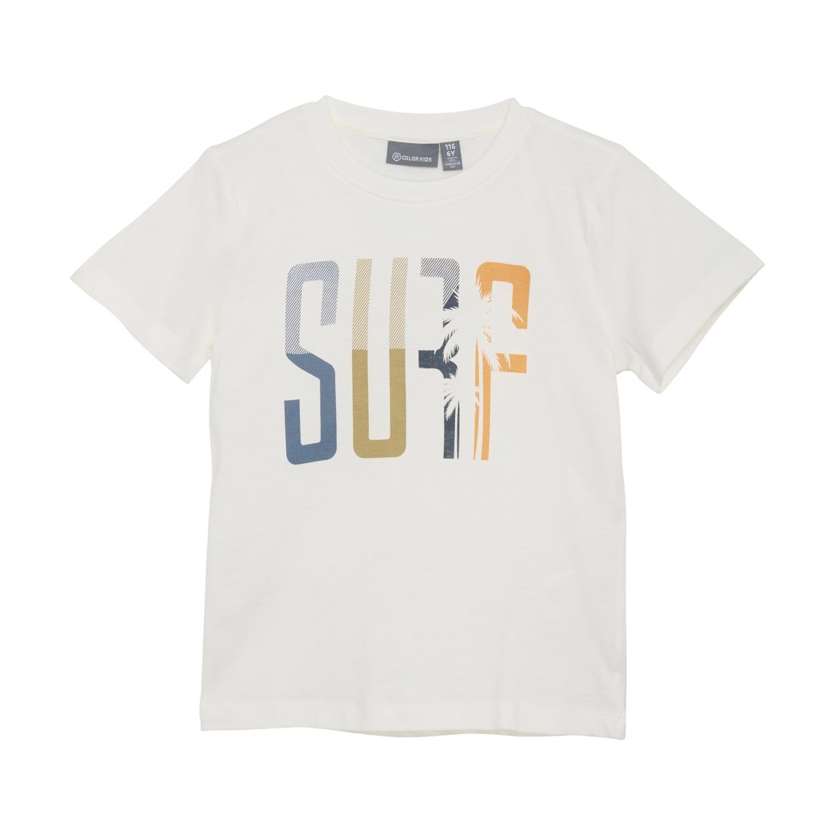 Color Kids T-Shirt W. Print - S/S, Cotton Snow White