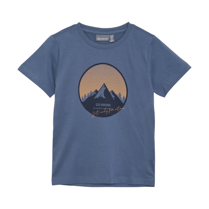 Color Kids T-Shirt W. Print - S/S, Cotton Vintage Indigo Color Kids