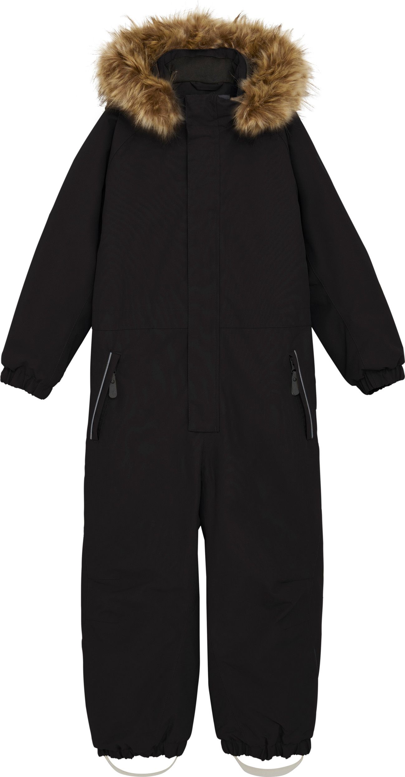 Color Kids Kids' Coverall With Fake Fur Black