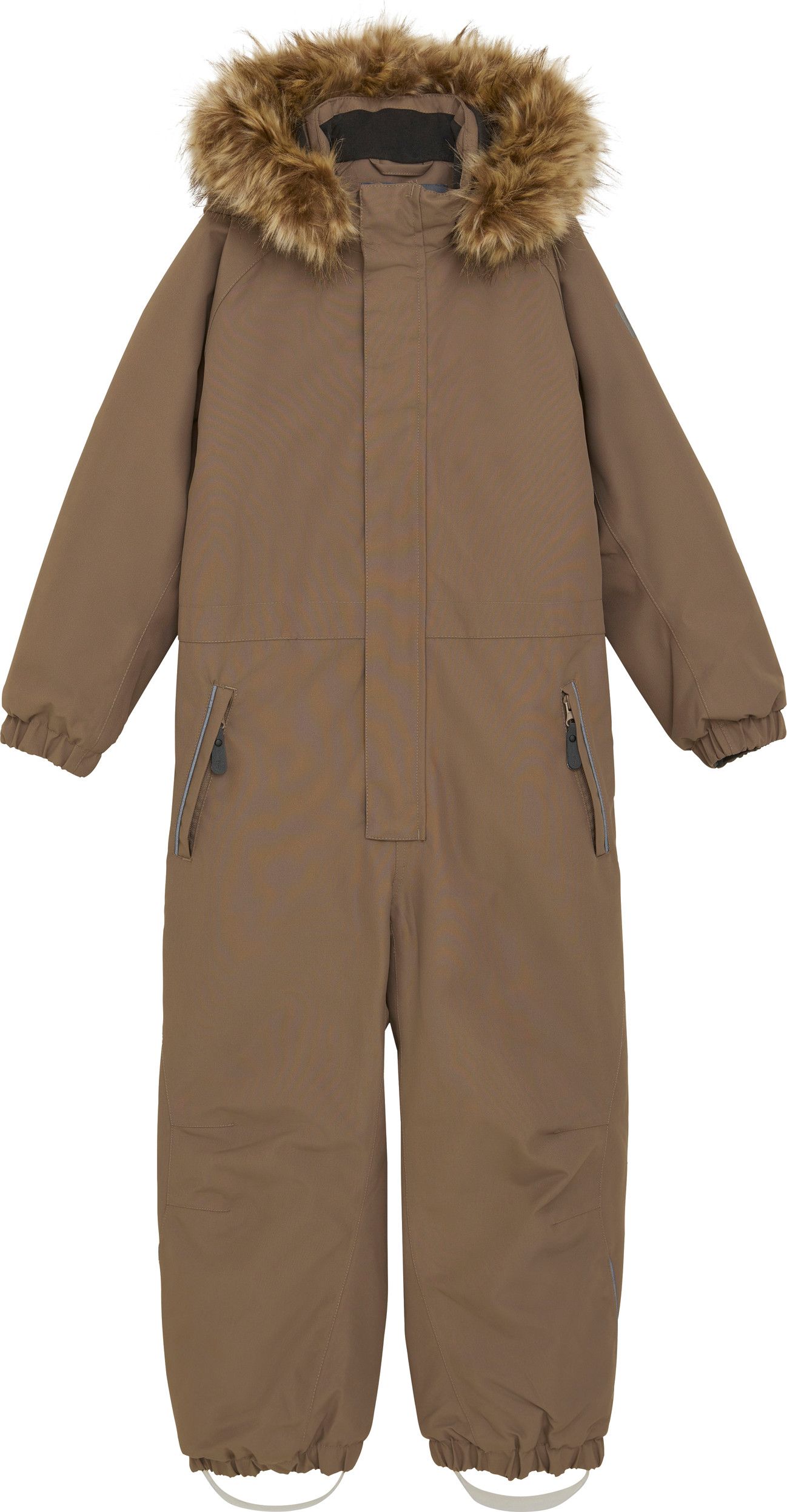 Color Kids Kids' Coverall With Fake Fur Fossil