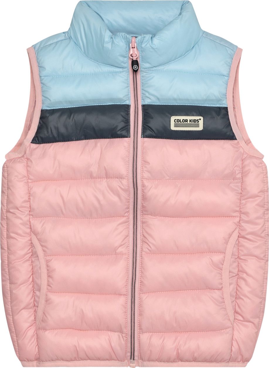 Color Kids Kids' Waistcoat Quilted Colorblock Bridal Rose