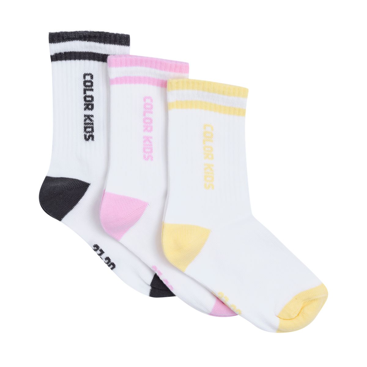 Color Kids Tennis Socks 3-Pack Begonia Pink