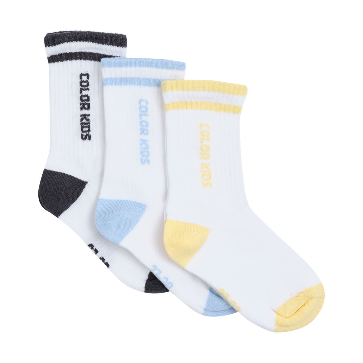 Color Kids Tennis Socks 3-Pack Cerulean