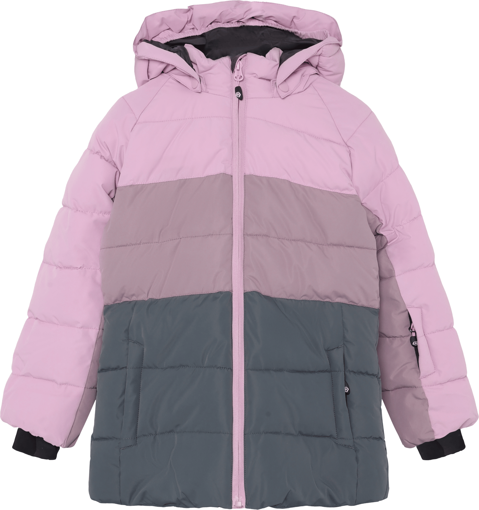 Color Kids Ski Jacket -Quilt & Colorblock Mauve Mist