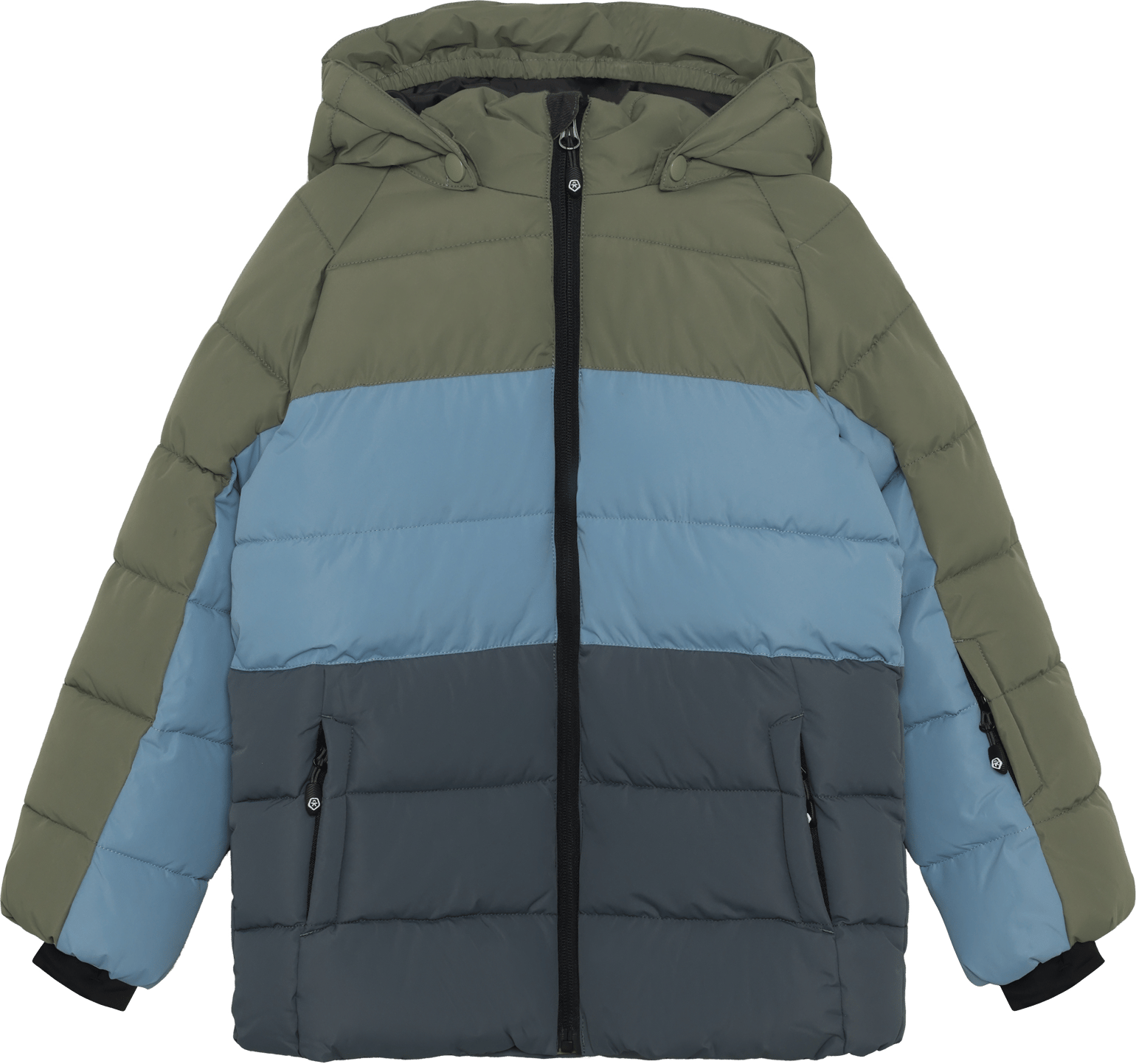 Color Kids Ski Jacket -Quilt & Colorblock Windward Blue