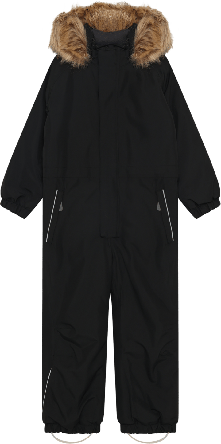 Color Kids Coverall W. Fake Fur Black Color Kids