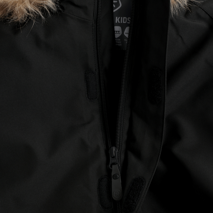 Color Kids Coverall W. Fake Fur Black Color Kids