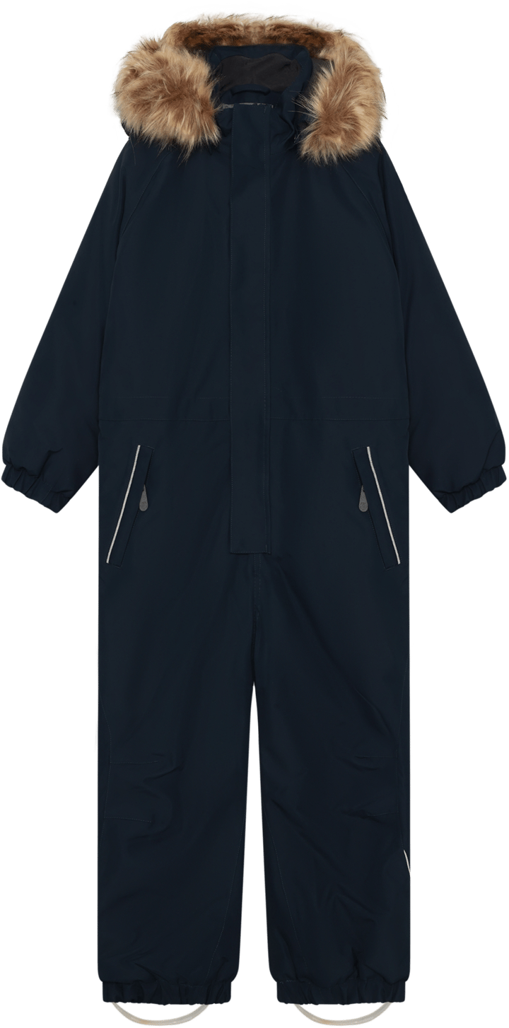 Color Kids Coverall W. Fake Fur Total Eclipse Color Kids