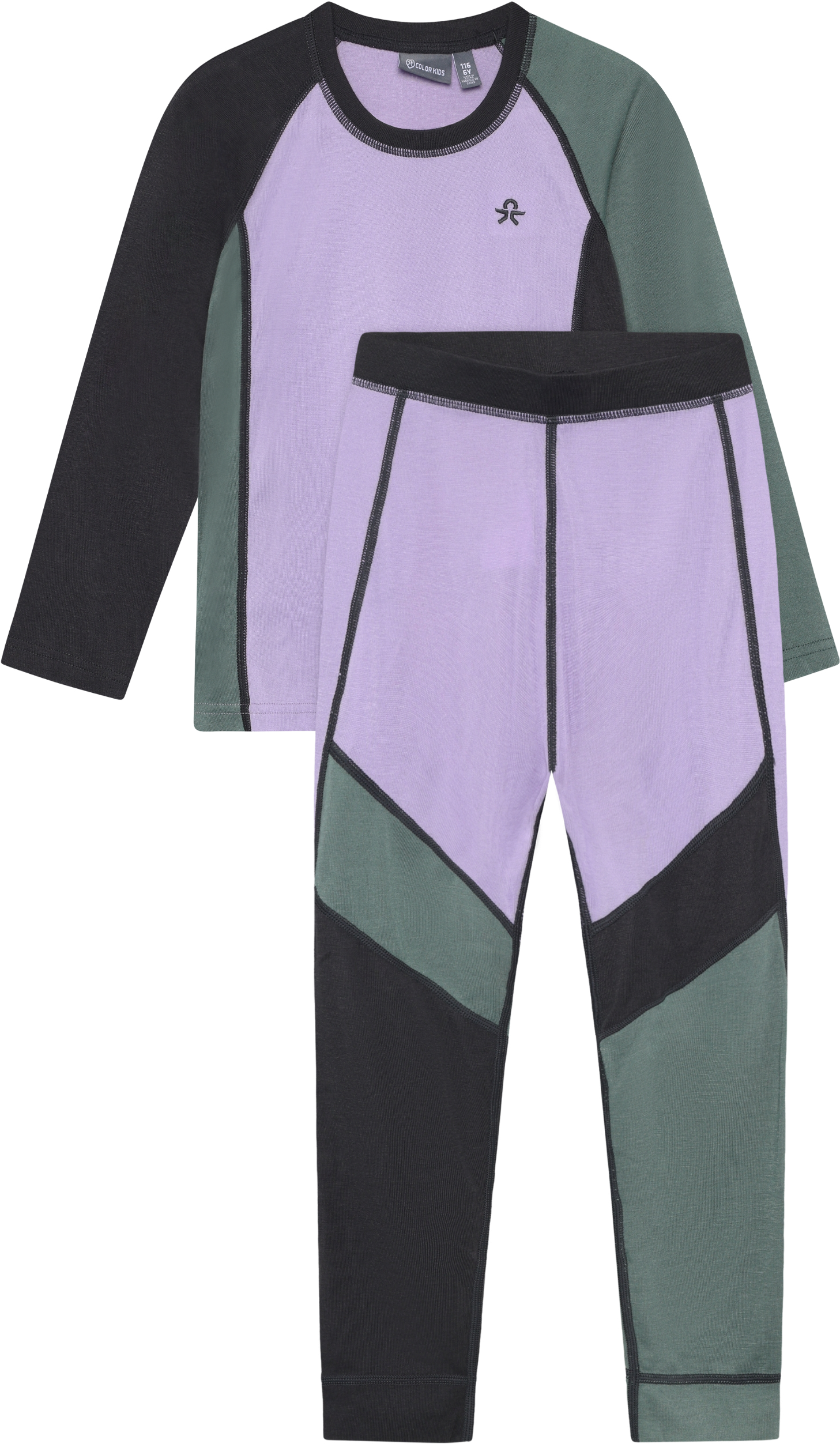 Color Kids Kid´s Ski Underwear - Colorblock Purple Rose